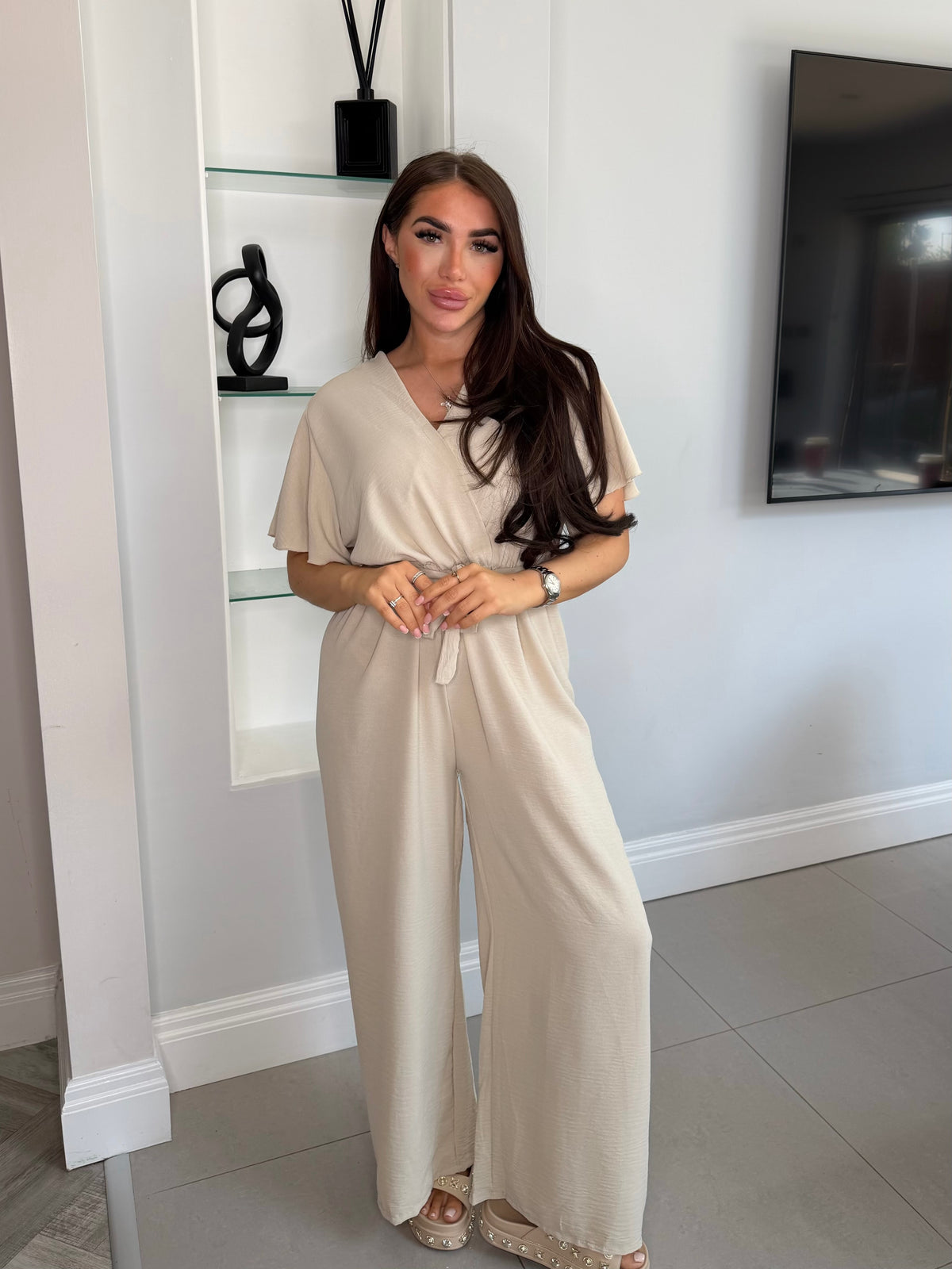 SB:Tia ladies jumpsuit BEIGE