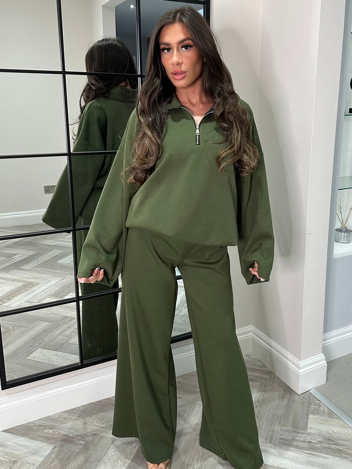 Zip co ord set KHAKI