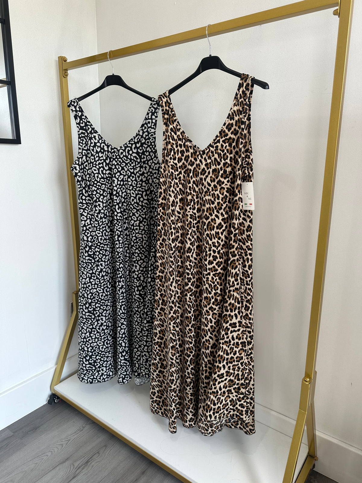 SaseAMI leopard midi dress size 8-16/18